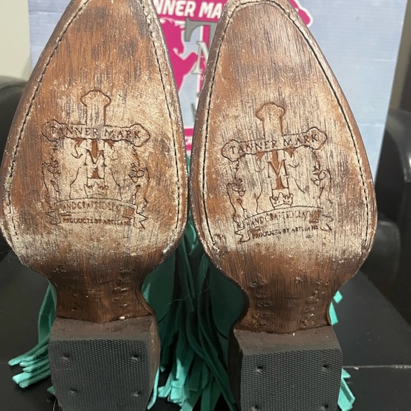 Tanner turquoise fringe boots EUC, only wore twice - Picture 10 of 10